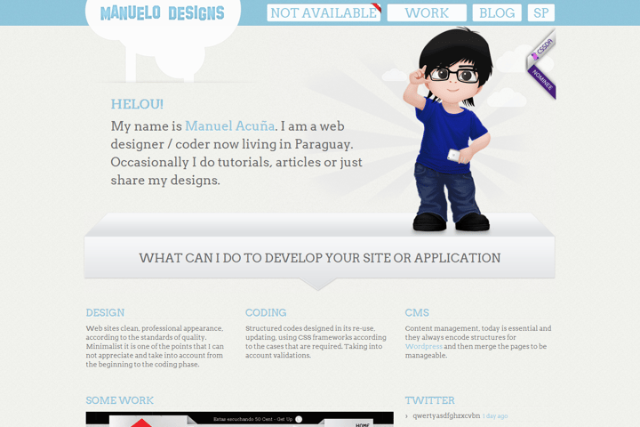 Manuelo Designs website preview